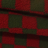 Plaid 100% Polyester Knit Fabric, 390 gsm, 176 cm — Red — photo 1