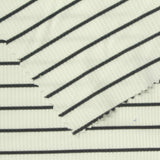 Dark Grey Horizontal-Stripe Rib Knit, Polyester, 173 gsm — photo 1