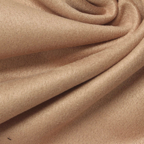 Cotton Polyester Faux Suede Fabric, 250 gsm, 155 cm — Beige