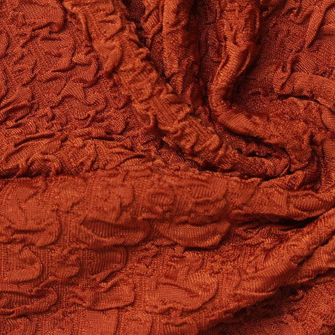 Jacquard Polyester Stretch Interlock Knit Fabric, 230 gsm, 160 cm — Orange