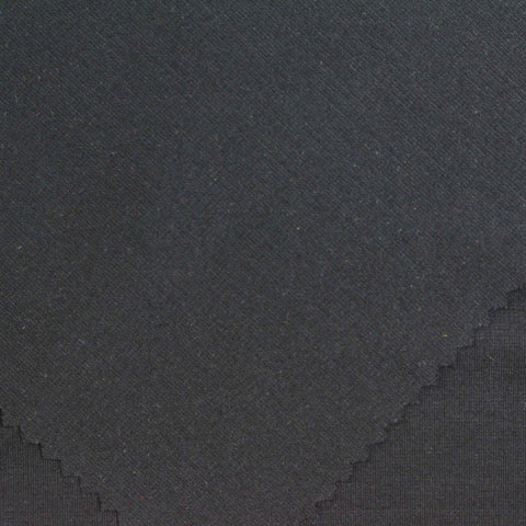 Viscose Nylon Stretch Ponte Knit Fabric, 180 gsm, 160 cm — Black