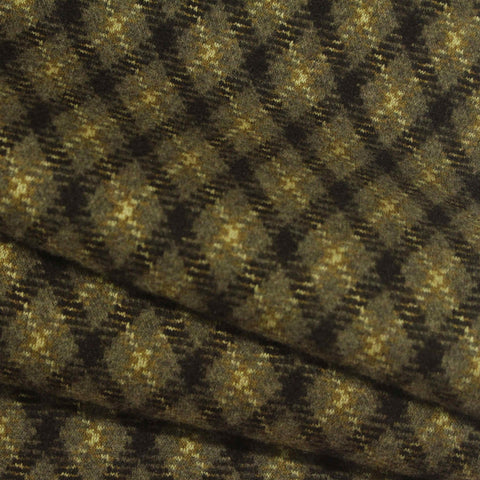 Dark Brown Houndstooth Interlock Knit, Polyester