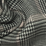 Black Plaid Jacquard, Poly-Viscose, 320 gsm — photo 1