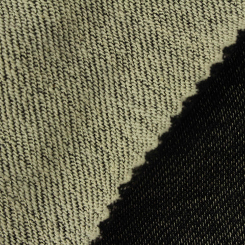 Black Marl French Terry, Poly-Cotton, 261 gsm