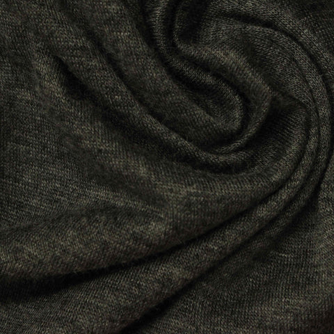 Dark Grey Marl Jersey Knit, Viscose, 130 gsm, 180 cm