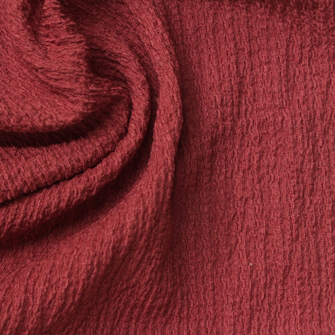 Polyester Stretch Crepe Fabric, 203 gsm, 157 cm — Red