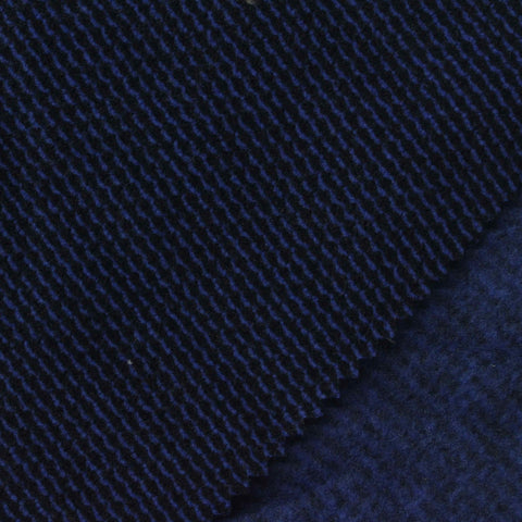 Brushed 100% Polyester Chunky Knit Fabric, 300 gsm, 175 cm — Navy