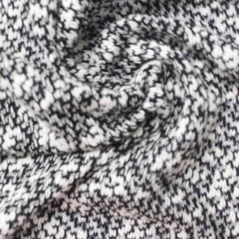 Black Marl Chunky Knit, Cotton-Poly, 172 gsm, 185 cm