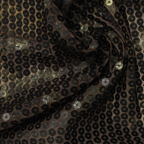 Silver Sequin Mesh, Polyester