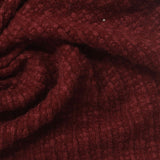 Cotton Polyester Stretch Chunky Knit Fabric, 280 gsm, 146 cm — Red — photo 1