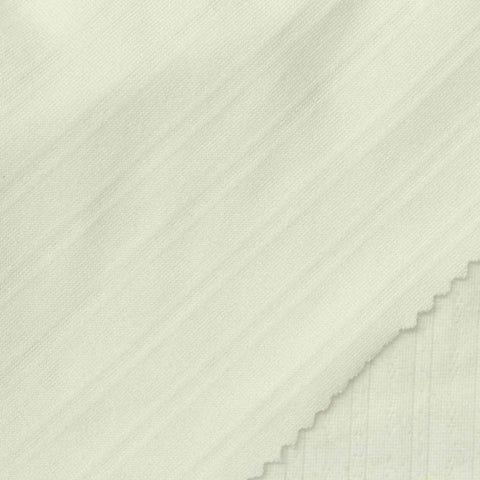 Off-White Stripes Pointelle Knit, Polyester