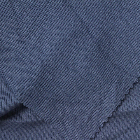Blue Rib Knit, Viscose