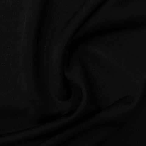 Viscose Polyester Jersey Knit Fabric, 150 gsm, 155 cm — Black
