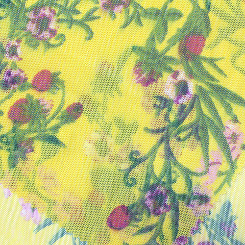 Purple Floral Mesh, Polyester