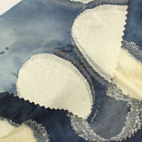 Dark Blue Abstract Jacquard, Poly-Viscose, 156 gsm — photo 1
