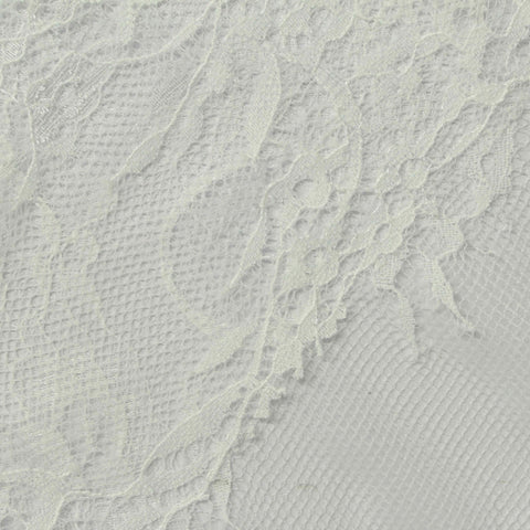 White Floral Lace, Nylon, 50 gsm