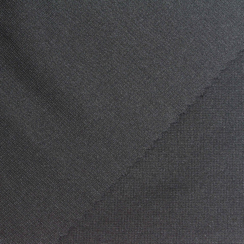 Polyester Viscose Stretch Ponte Knit Fabric, 260 gsm, 160 cm — Grey