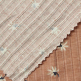 Cream Flowers Rib Knit, Cotton-Poly — photo 1