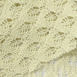 Cream Openwork-Leaf Chunky Knit, Poly-Cotton — photo 1