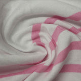 Pink Horizontal-Stripe Jersey Knit, Cotton, 210 gsm — photo 1