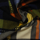 Yellow Bold-Plaid Knit, Polyester — photo 1