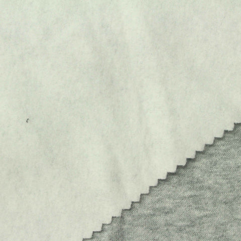 Light Grey Marl French Terry, Cotton-Poly, 254 gsm