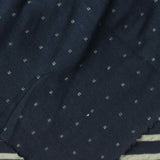 Navy Horizontal-Stripe Interlock Knit, Cotton, 210 gsm — photo 1