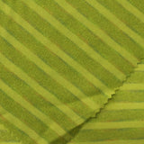 Lime Horizontal-Stripe Rib Knit, Viscose-Nylon — photo 1
