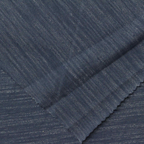 Navy Marl Jersey Knit, Cotton