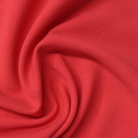 Polyester Stretch Linen-Look Fabric, 280 gsm, 160 cm — Red