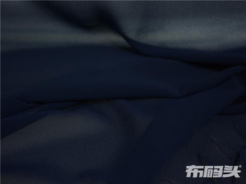 100% Polyester Chiffon Fabric, 99 gsm, 150 cm — Navy