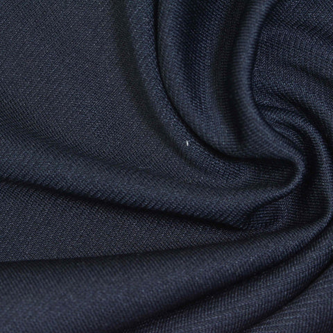 100% Polyester Interlock Knit Fabric, 250 gsm, 180 cm — Navy