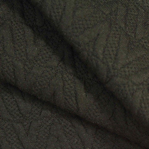Dark Olive Wavy-Chevron Jacquard, Polyester