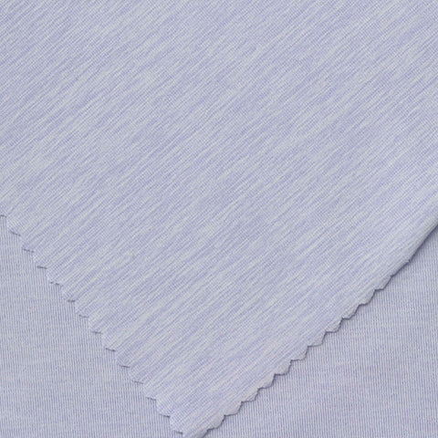 Heather Polyester Stretch Jersey Knit Fabric, 250 gsm, 155 cm — Purple