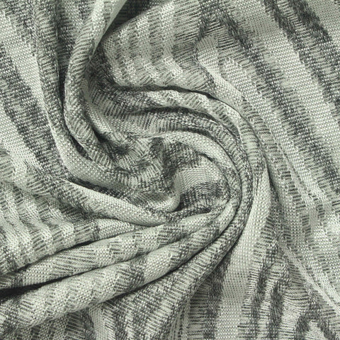 Grey Abstract Pointelle Knit, Polyester