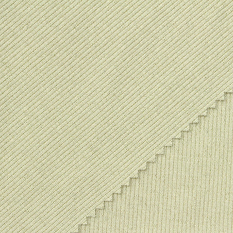 Cotton Polyester Metallic Rib Knit Fabric, 200 gsm, 125 cm — Yellow