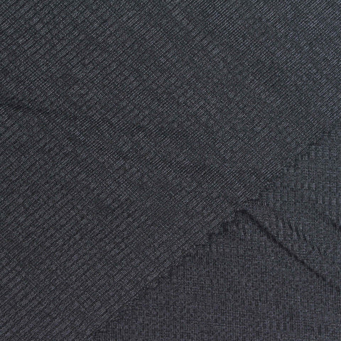 Polyester Stretch Rib Knit Fabric, 215 gsm, 150 cm — Grey
