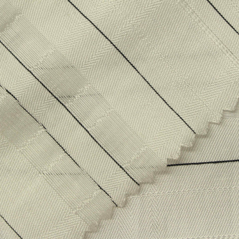 Black Horizontal-Stripe Jacquard, Viscose-Nylon, 103 gsm