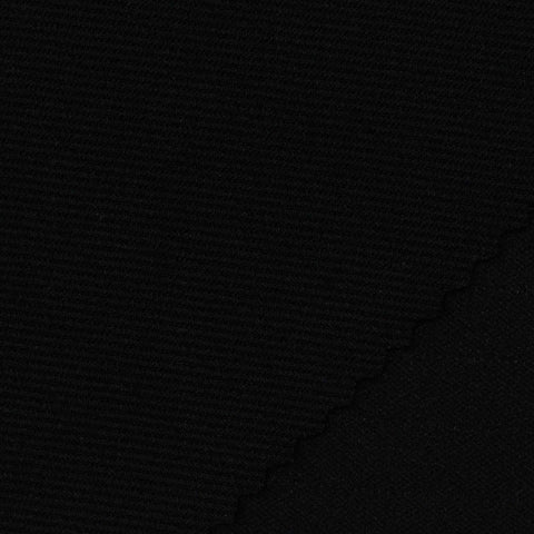 Polyester Stretch Interlock Knit Fabric, 286 gsm, 155 cm — Black