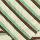 Brown Horizontal-Stripe Rib Knit, Cotton-Viscose — photo 1