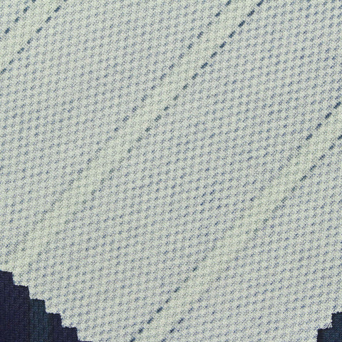 Blue Stripes Birdseye Knit, Polyester