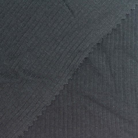 Modal Cotton Stretch Rib Knit Fabric, 260 gsm, 120 cm — Grey