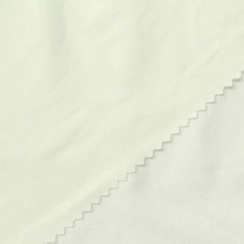 Brushed Polyester Stretch Milk Silk Knit Fabric, 205 gsm, 190 cm — White
