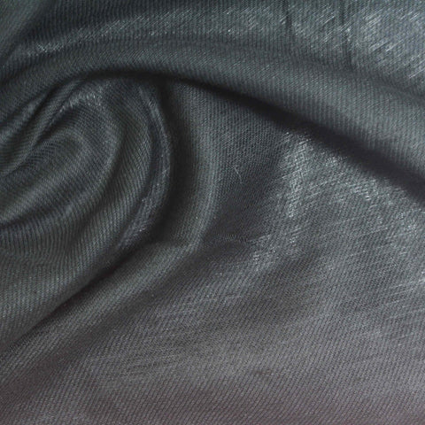 Dark Grey Heathered-Marl Twill, Cotton-Linen