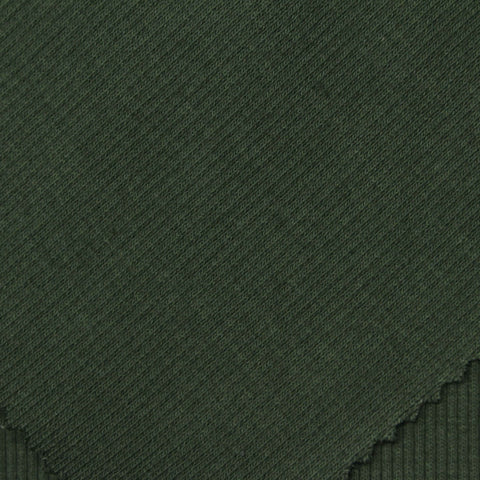 Dark Green Rib Knit, Cotton