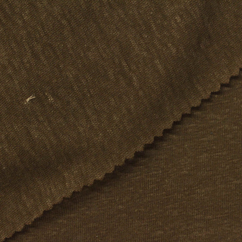 Heathered Brown Marl Knit, Linen-Viscose