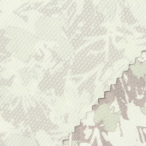 Light Green Abstract-Floral Jersey Knit, Polyester