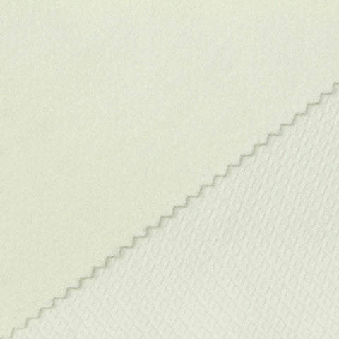 Jacquard Polyester Stretch Interlock Knit Fabric, 340 gsm, 150 cm — White