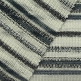 White Horizontal-Stripe Rib Knit, Poly-Viscose, 260 gsm, 150 cm, ref EF-264977 — photo 1