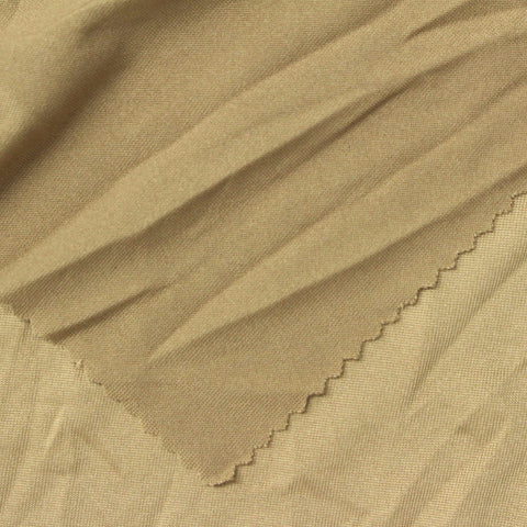 Polyester Stretch Milk Silk Knit Fabric, 135 gsm, 165 cm — Khaki
